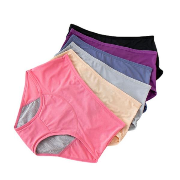 Bamboo Viscose Fabric Leak Proof Period Underwear L-8XL Female 3 Layers