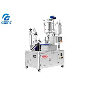 Tipo giratório máquina de enchimento 30PCS/M do rímel With do único bocal 1-100ML 2 tanques