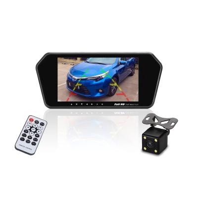 espelho retrovisor do reverso de TFT LCD de 7 polegadas para o carro com inversão da câmera