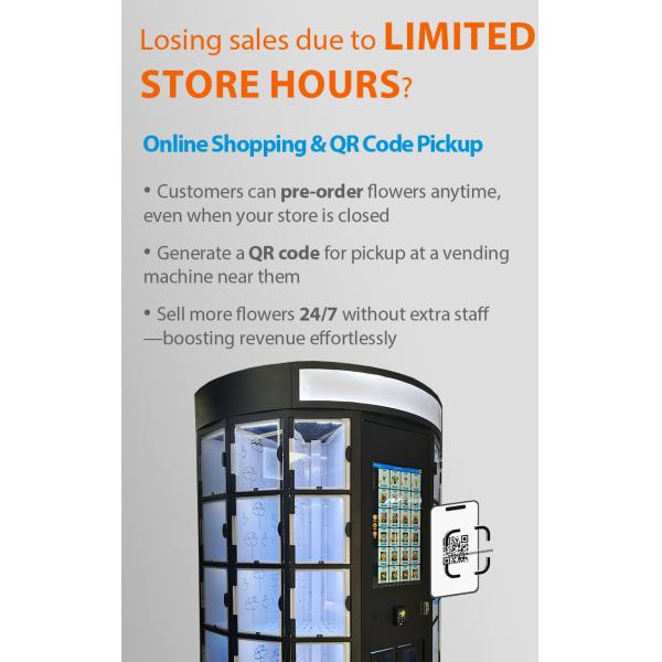 Daily Flower Vending Machine For Fresh Flowers Bouquets