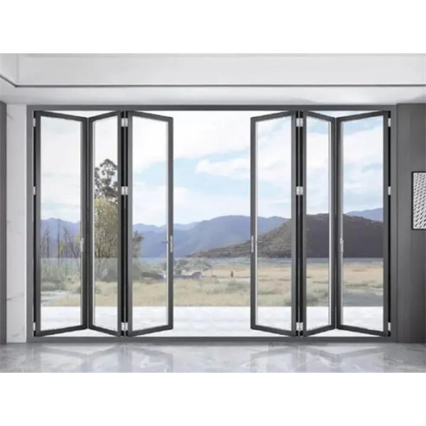 Aluminum Alloy Modern Style Waterproof Bifold Doors For Balcony Glass Windows