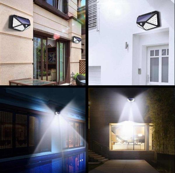 wide angle solar light wall lamp motion sensor led light for Garden Patio Yard Front Door Garage Porch