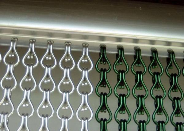 Non Rust Fly Screen Chain Curtain Easy Hang / Discharge With Good Airiness