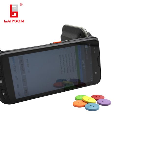 Waterproof UHF Ear Tag RFID Laundry Tag with Laser Printing Serial Number and QR Code for Inventory and Logistic Tracking