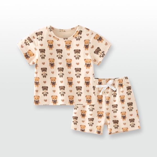 Wholesale 100% Organic Cotton Baby Clothing Set, Summer Baby Set, Baby Summer Clothes