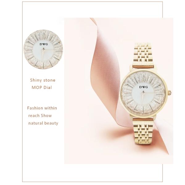 IP gold plating Ladies Waterproof Wristwatch Womens Fashion Watch