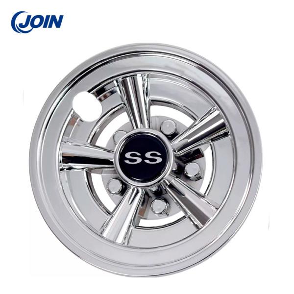 8 SS Golf Cart Wheels And Tires Hub Caps Electric Buggy Chrome