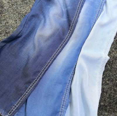 4.8oz Light Weight Denim Fabric Lycell Spandex Stretch Plain Dark Blue
