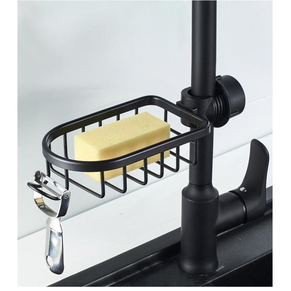 Single Layer Aluminum Shower Storage Basket Soap Basket for Kitchen Bathroom