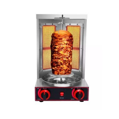 2-Burners 110V Electric Shawarma Kebab Grill Machine Home Use Gas Mini