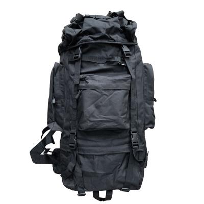 Mochila multifuncional de material de Oxford preto 65L para caminhadas ao ar livre