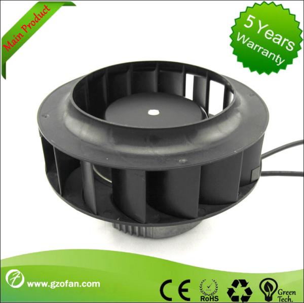 Ventilador de fã centrífugo da C.C. PA66, economia de energia inclinado inversa 190mm do fã