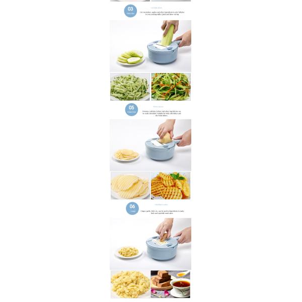 Customized Logo Multifunctional Fruit Vegetable Bowl Slicer for Modern Gourmet Kitchen