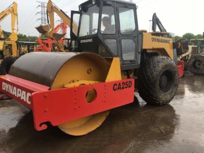 10 Ton Second Hand Road Roller Dynapac CA25 With Original Cummins Engine