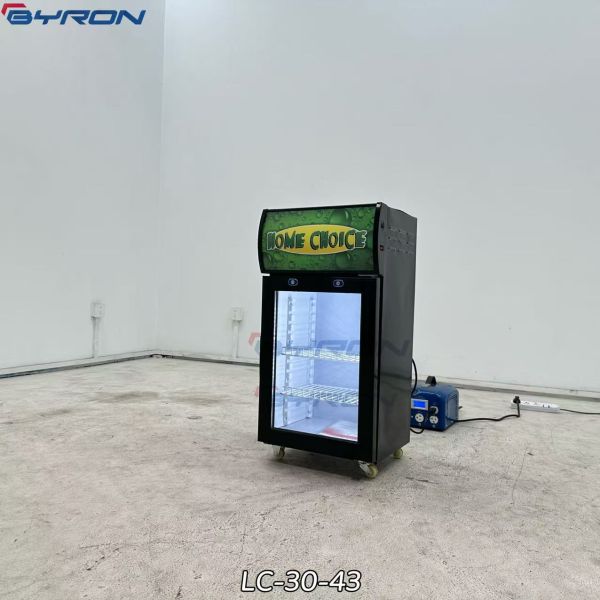 Adjustable Shelves Mini Beer Fridge Glass Door Beverage Fridge Noise Free