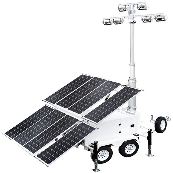 Affordable Solar Light Tower Parking Lots Security Solar Surveillance Tower LED Mobile Light Tower