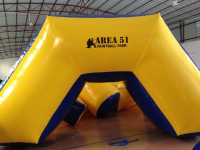 Outdoor Games Inflatable Paintball Bunkers 0.9mm Pvc Tarpaulin 5 X 2.5 X 1.25m