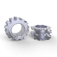 Elemento de mistura Zester de extrusora de parafuso duplo ZME 0,02 mm Tolerância para eficiência de mistura superior
