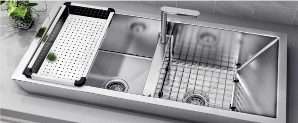 38 X 18X 9'' Top Mount Stainless Steel Kitchen Sink Fast And Easy Drainage / Overmount Kitchen Sink
