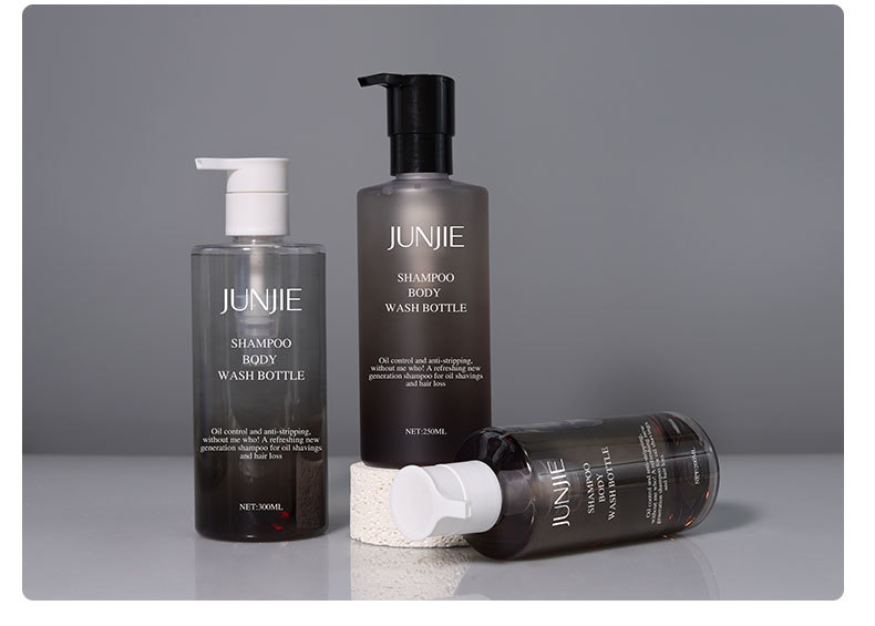 Luxury Cosmetic Packaging 500ml PET Plastic Shampoo Bottle Liquid Hand Wash Body Lotion Frosted Pump Bottles for Skin Care