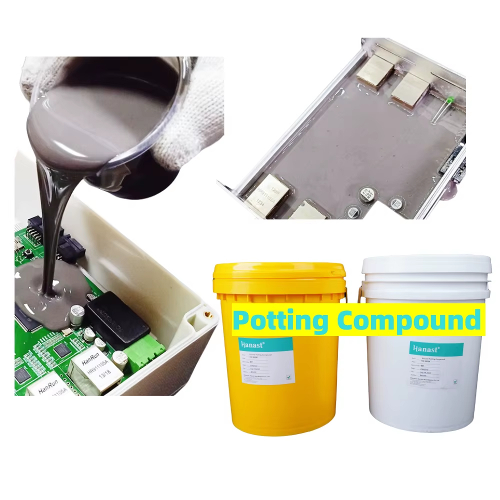 Flexible Potting Compound 1:1 Silicone Potting Material For PCB EV Battery Power Module Electronic Potting Gel
