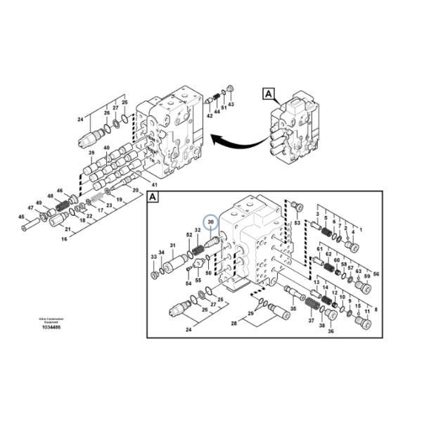 Volvo hydraulic logic safety valve EC210/240 excavator accessories SA7273-10192/SA7273-10310