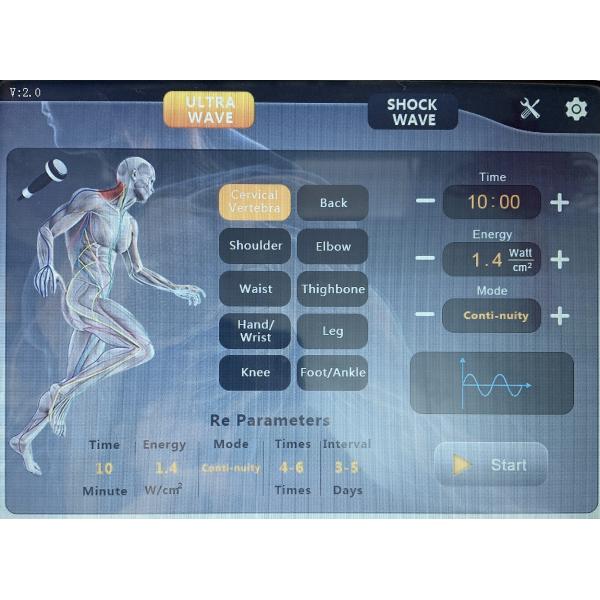 Portable Ultrasound Therapy Machine Pneumatic Ballistic Shock Wave Instrument