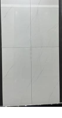 Grades de cerâmica Carrara branca brilhantes polidas para parede do chão 600x1200mm tijolo de fogo para sala de estar
