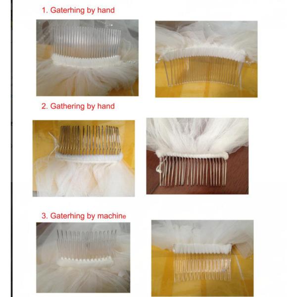 Ivory Bridal Veil Embroidery Lace Edge with Cord