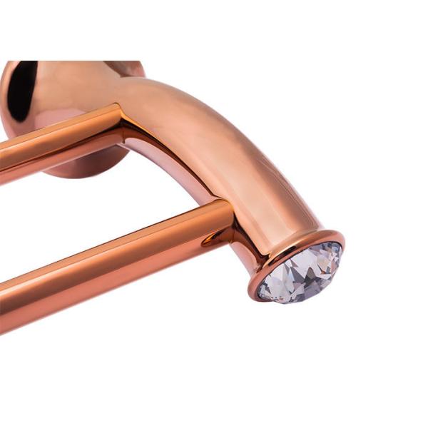 Аксессуары для ванной две полотенца Бар Пластина Розовое золото Цинковая сплав и кристалл