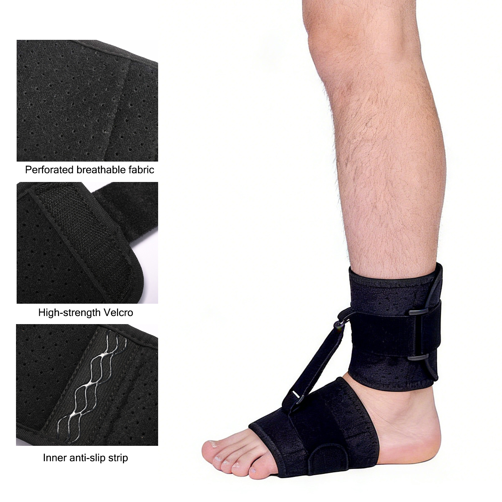 Drop Foot Brace, Adjustable AFO Foot Drop Orthosis, Ankle Foot Orthosis Support for Walking, Stroke, Plantar Fasciitis, Foot Drop, Sports Injury, Fits for Men & Women