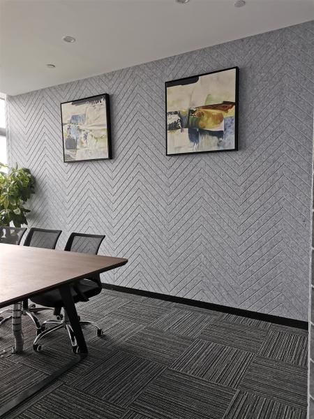 European Standard 9mm/12mm/24mm 100% PET Fiber Acoustic Panel Dense Thick Acoustic Wall And Ceiling Panel