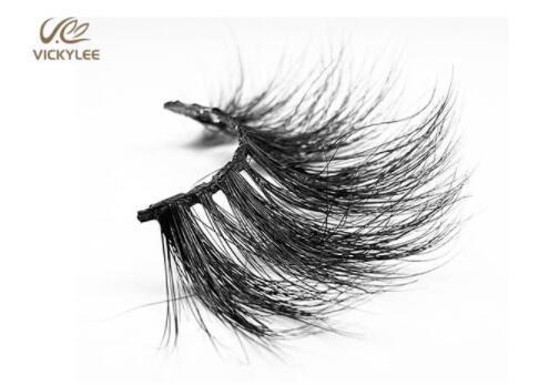 Mink Hair 20mm 28mm 6D Volume Lashes Extensions Natural Black Color