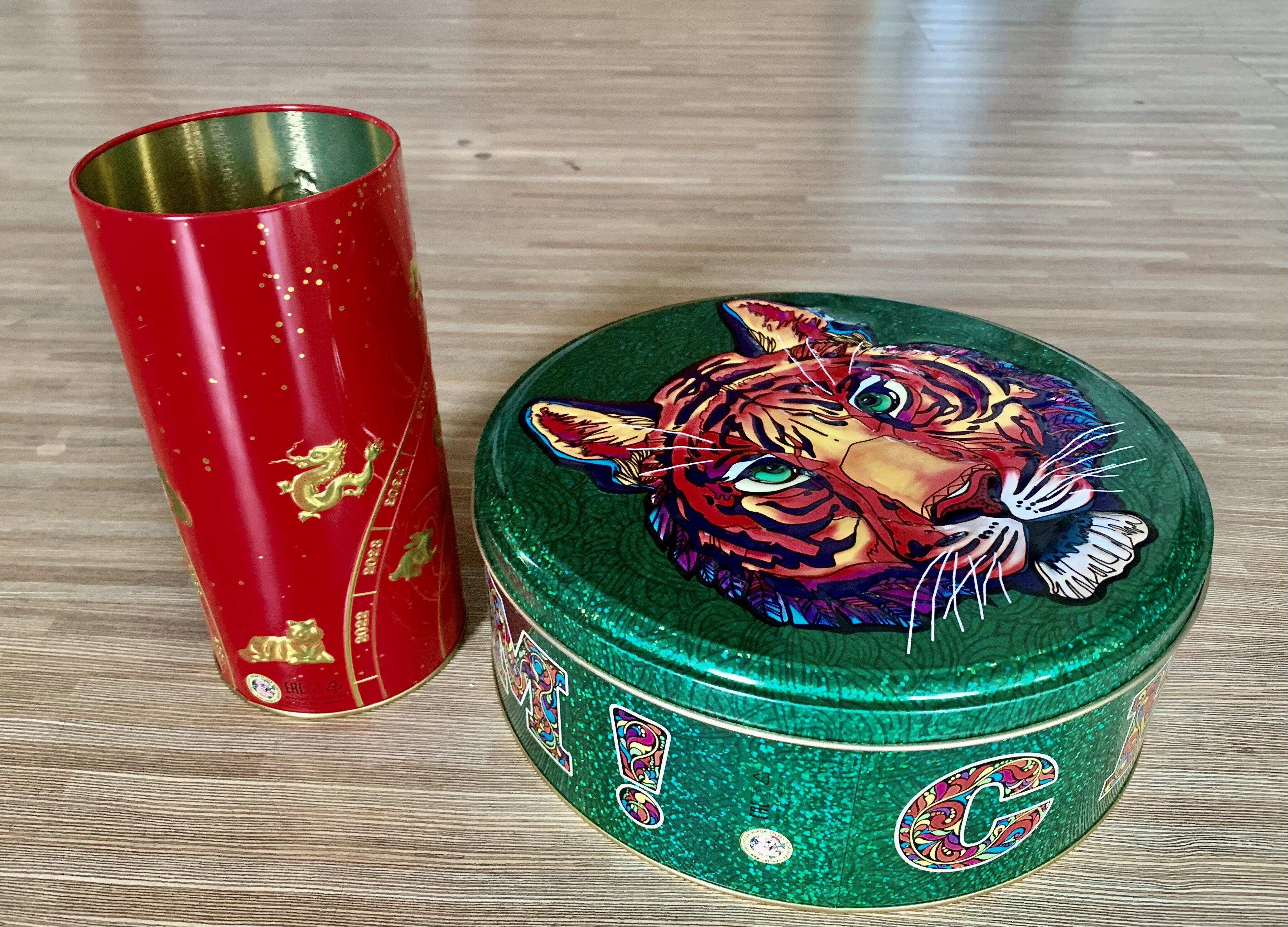 Коробка олова печенья квадрата CMYK с тарой для хранения еды крышки