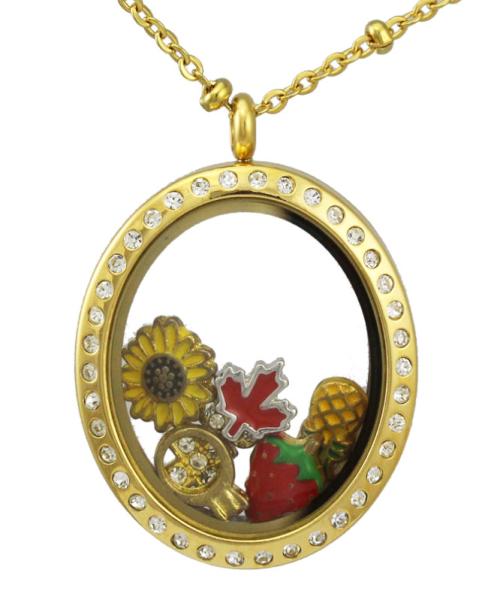Origami Styles Oval Shaped Magnetic Stainless Steel Lockets,Glass Memory Floating Lockets