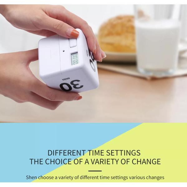 Combination Count Down Clock Digital Cube Timer For Kitchen Usage