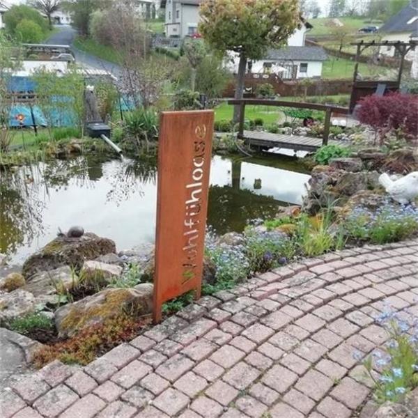 Aço de Rusty Metal Sign Panel Garden Corten da decoração para ornamento do jardim