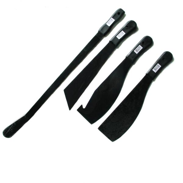 Short Back Harvesting Wooden Handle Machetes Spring Steel Blacked 2.05mm