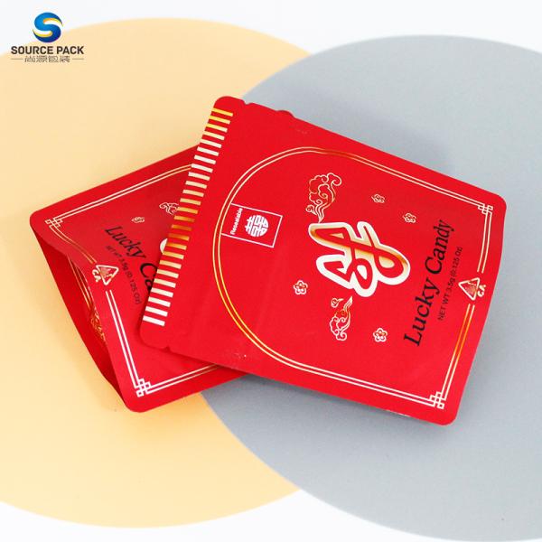 Stand up Pouch CBD Marijuana Packaging Custom 3.5g Bag with Zipper