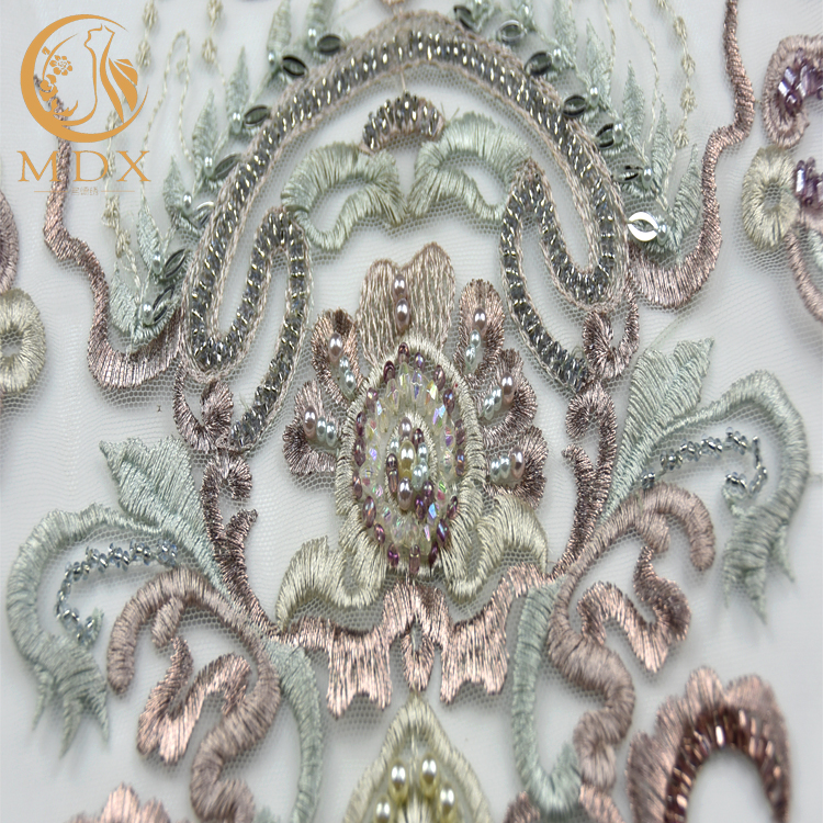 Bridal отбортованные 3D шнуруют ткань шнурка вышивки ткани устойчивую