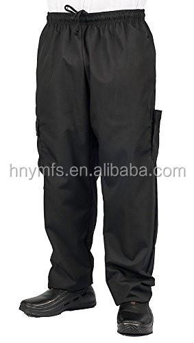 Men's Loose  Chef Work Pants Kitchen Restaurant  Chef Trousers