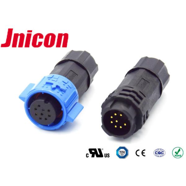 5A 8 Pin Waterproof Data Connector Plug Push Locking