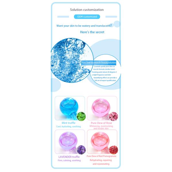 Blue Facial Roller Cold Skin Massagers for Facials Green Ice Globes Cooling and Tightening Massage Device