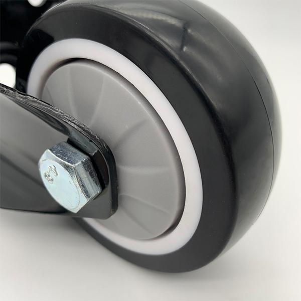 Roda resistente do rodízio do plutônio com a placa superior do Não-giro 6 polegadas