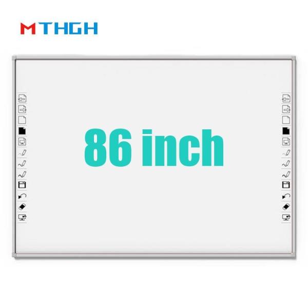86 Inch Tempered Glass Smart Interactive Whiteboard with WiFi Bluetooth USB Connectivity for School and Conference