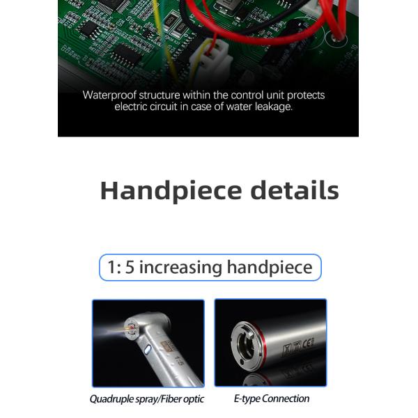 Moteur électrique portatif de LED Handpiece, moteur micro multifonctionnel sans brosse