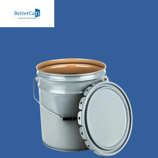 ISO9001 Металлическое ведро из жести на 5 галлонов, окрашенное автомобильной краской, металлическое ведро, 20 литров, белое ведро