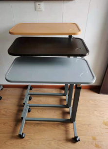 Завальцовка пластиковой стальной таблицы Overbed медицинская над порошком стола стойки больницы кровати регулируемым покрыла