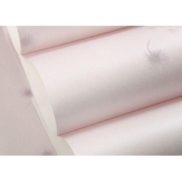 Removable Interior Living Room Wallpaper with Purple Floral Pattern Light Purple