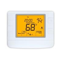 Riseem 24VAC Controlador de temperatura por cable Programable para el hogar Termostato LCD Display digital 2 Calor 2 Frío